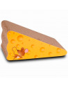 Tradineur - Rascador para gatos de cartón con forma de queso, arañador para mascotas, afilador de uñas reciclable, 31 x 16,5 x 1