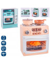 Tradineur - Cocina con horno de juguete, incluye luz y sonido, mini electrodoméstico interactivo, simulación, funciona con pilas