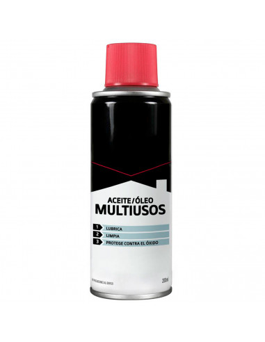 Tradineur - Aceite multiusos 3 en 1, spray de aceite anticorrosivo con cánula, coches, bicicletas, lubrica, limpia y protege con