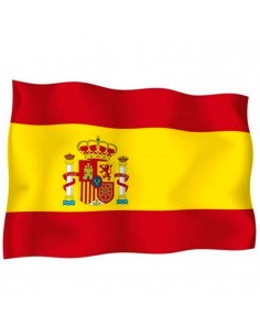 Tradineur - Bandera de España para balcón, válida para mástil, poliéster, resisetente a la intemperie, exterior, eventos deporti