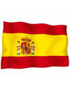 Tradineur - Bandera de España para balcón, válida para mástil, poliéster, resisetente a la intemperie, exterior, eventos deporti