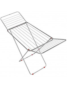 Tradineur - Tendedero plegable metálico con 18 metros espacio de tendido, soporte para tender ropa, pies antideslizantes (Platea