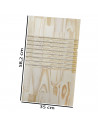 Tradineur - Tabla plana de madera natural para lavar ropa a mano, lavado manual, lavandería, resistente y duradera, diseño senci