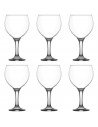 Tradineur - Set de 6 copas modelo Misket de cristal para cócteles, combinados, vino, resistentes, aptas para lavavajillas (645