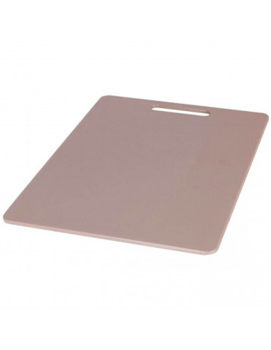 Tradineur - Tabla de cortar de plástico con asa, utensilio de cocina para trocear carne, pescado, verduras, 34 x 24 cm, color al