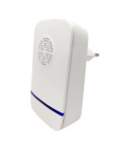 Tradineur - Repelentente de insectos y ratones eléctrico, 3 W, antimosquitos ultrasónico, luz LED, libre de químicos, hogar (Bla