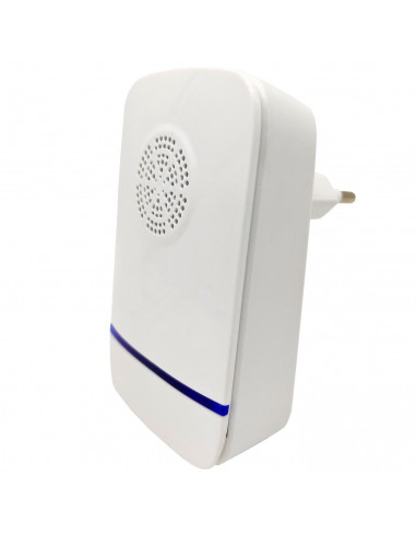 Tradineur - Repelentente de insectos y ratones eléctrico, 3 W, antimosquitos ultrasónico, luz LED, libre de químicos, hogar (Bla