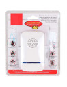 Tradineur - Repelentente de insectos y ratones eléctrico, 3 W, antimosquitos ultrasónico, luz LED, libre de químicos, hogar (Bla