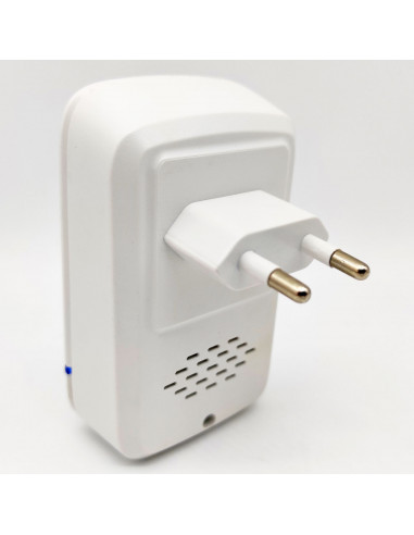 Tradineur - Repelentente de insectos y ratones eléctrico, 3 W, antimosquitos ultrasónico, luz LED, libre de químicos, hogar (Bla