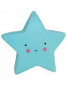 Tradineur - Lámpara de estrella de plástico, luz nocturna infantil, lámpara de mesita de noche para niños, quitamiedos, funciona