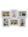 Marco para 6 Fotos de Pared múltiple, decoración del hogar. 36 x 52 x 2,5 cm Multimarco color blanco