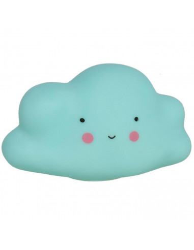 Tradineur - Lámpara de nube de plástico, luz nocturna infantil, lámpara de mesita de noche para niños, quitamiedos, funciona con