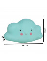 Tradineur - Lámpara de nube de plástico, luz nocturna infantil, lámpara de mesita de noche para niños, quitamiedos, funciona con