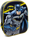 Tradineur - Mochila para niños en 3D con diseño de Batman, ideal para la escuela. Medidas de 25 x 31 x 10 cm para colgar en la e