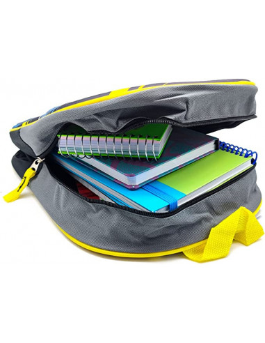 Tradineur - Mochila para niños en 3D con diseño de Batman, ideal para la escuela. Medidas de 25 x 31 x 10 cm para colgar en la e