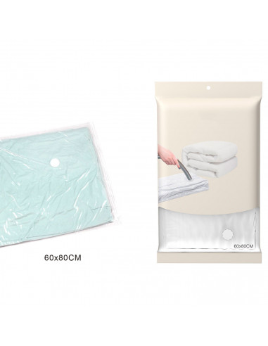 Tradineur - Bolsa salva espacio transparente para guardar ropa al vacío, almacenaje, ahorro de espacio, envasar prendas, ropa de