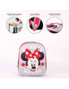 Tradineur - Mochila 3D para niños con diseño de Minnie Mouse, ideal para la escuela. Medidas de 25 x 31 x 10 cm para colgar en l
