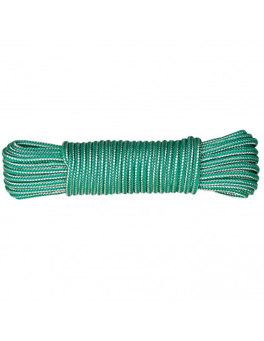 Tradineur - Cuerda trenzada de polipropileno, madeja de cordón resistente para tendedero, colgar ropa, uso interior y exterior (