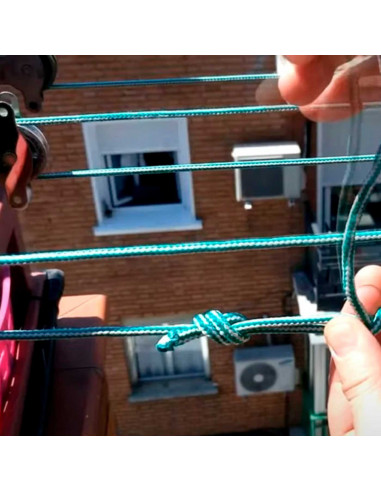 Tradineur - Cuerda trenzada de polipropileno, madeja de cordón resistente para tendedero, colgar ropa, uso interior y exterior (