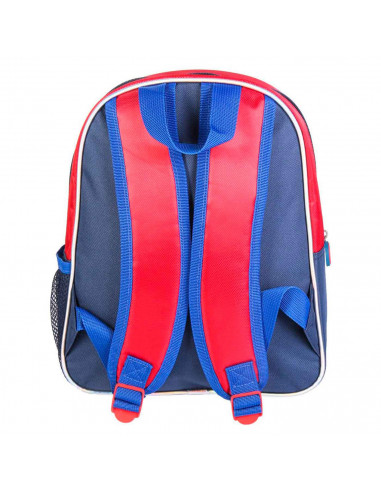 Tradineur - Mochila azul para niños en 3D con diseño de Spiderman, ideal para la escuela. Medidas de 25 x 31 x 10 cm para colgar
