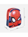 Tradineur - Mochila azul para niños en 3D con diseño de Spiderman, ideal para la escuela. Medidas de 25 x 31 x 10 cm para colgar
