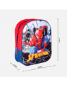 Tradineur - Mochila azul y roja para niños en 3D con diseño de Spiderman, ideal para la escuela. Medidas de 25 x 31 x 10 cm para