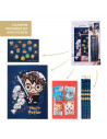 Tradineur - Set para colorear de Harry Potter, con lápices de colores, cuaderno A4, cuaderno A5 y pegatinas. Medidas 32 x 21,5 c