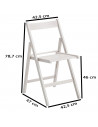 Tradineur - Silla plegable de madera de haya para exterior, reposapiés, jardín, terraza, balcón, patio, ligera y resistente (Bla