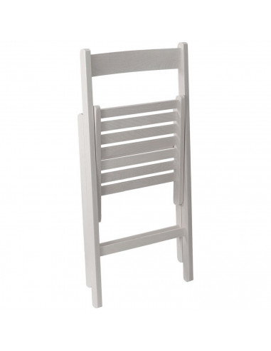 Tradineur - Silla plegable de madera de haya para exterior, reposapiés, jardín, terraza, balcón, patio, ligera y resistente (Bla