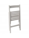Tradineur - Silla plegable de madera de haya para exterior, reposapiés, jardín, terraza, balcón, patio, ligera y resistente (Bla