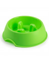 Tradineur - Comedero anti glotón de plástico para mascotas, cuenco para perros, tazón, plato para comer lentamente, digestión fá