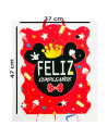 Tradineur - Piñata de mickey para cumpleaños, cartón, para rellenar con golosinas, chuches, niños, decoración infantil para fies
