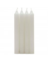 Tradineur - Pack de 4 velas alargadas, velas de mesa cilíndricas, parafina y mecha de algodón, sin perfume, rituales y ceremonia