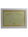Marco de madera blanco para diploma A4 de 21 x 29,7 cm, marco para fotos, documentos, certificados, premios para colgar en la pa