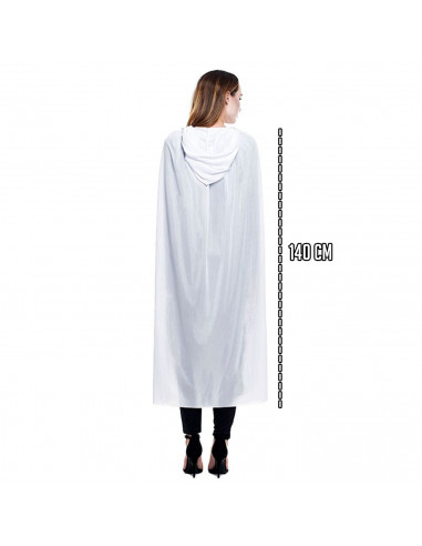 Tradineur - Capa de tela con capucha - Fabricado 100% poliéster - Ideal para carnaval, halloween, cosplay, fiestas, adulto unise