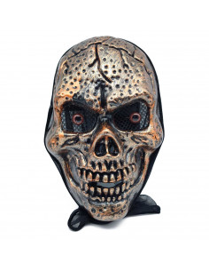 Tradineur - Máscara de esqueleto para Halloween - Fabricado en plástico - Complemento para disfraces de carnaval - 26,5 x 17,5 x