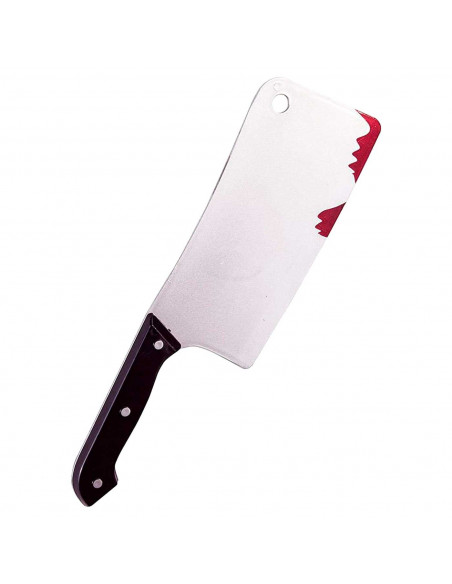 Tradineur - Cuchillo carnicero - Apto para jóvenes y adultos - Complemento para disfraces en carnaval, Halloween u otras celebra Tradineur - Cuchillo carnicero - Apto para jóvenes y adultos - Complemento para disfraces en carnaval, Halloween u otras celebra