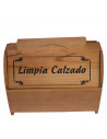 Artema - Caja limpia calzado de madera 21,5 x 25,8 x 15,8 cm, recipiente de madera para guardar betún, cepillos, trapos, utensil