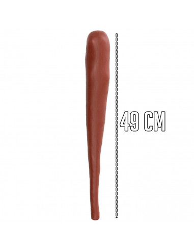 Tradineur - Maza cavernícola - Apto para niños - Accesorio para disfraces en carnaval, Halloween u otras celebraciones. - 49 cm