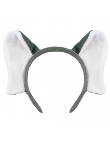 Tradineur - Set 3 piezas de disfraz de elefante de color gris, complemento para carnaval, halloween y celebraciones. Tamaño orej