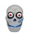 Tradineur - Máscara de calavera para Halloween - Incluye luces - Complemento para disfraces de carnaval - 26 x 17,5 x 9 cm