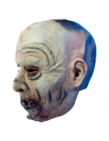 Tradineur - Mascará de zombie - Fabricado en Látex - Complemento para disfraces de Halloween, carnaval - 29 x 28 x 22 cm