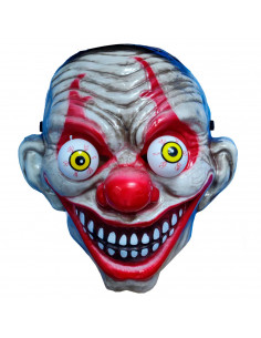 Tradineur - Máscara de payaso con ojos saltones - Fabricado en plástico - Complemento para disfraces de Halloween, carnaval - 25