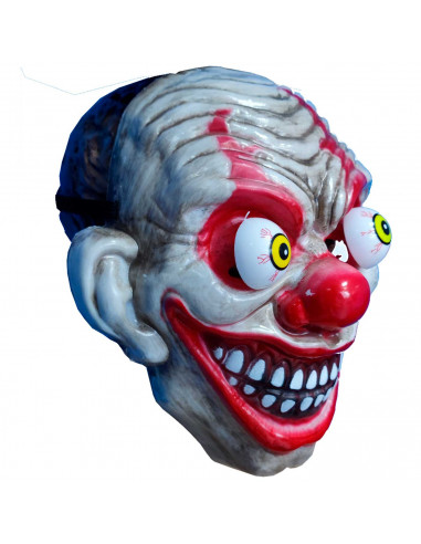 Tradineur - Máscara de payaso con ojos saltones - Fabricado en plástico - Complemento para disfraces de Halloween, carnaval - 25
