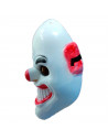 Tradineur - Mascará de payaso color blanco - Fabricado en plástico -  Complemento para disfraces de Halloween, carnaval - 22 x 1