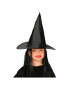 Tradineur - Gorro de bruja - Diseño clásico - Sombrero de bruja, halloween, fiestas, disfraz carnaval - Diámetro 28,5 cm - Color