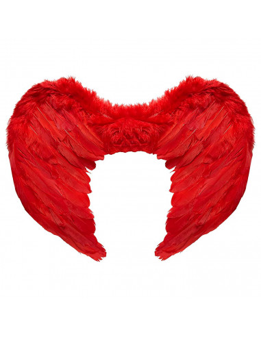 Tradineur - Alas de demonio con plumas y tirantes elásticos, complemento para disfraz de halloween, carnaval, cosplay, fiestas,