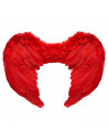 Tradineur - Alas de demonio con plumas y tirantes elásticos, complemento para disfraz de halloween, carnaval, cosplay, fiestas,