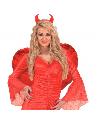 Tradineur - Alas de demonio con plumas y tirantes elásticos, complemento para disfraz de halloween, carnaval, cosplay, fiestas,