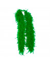 Tradineur - Boa de plumas de color verde - Fabricado en poliéster - complemento para carnaval, halloween, fiestas, celebraciones